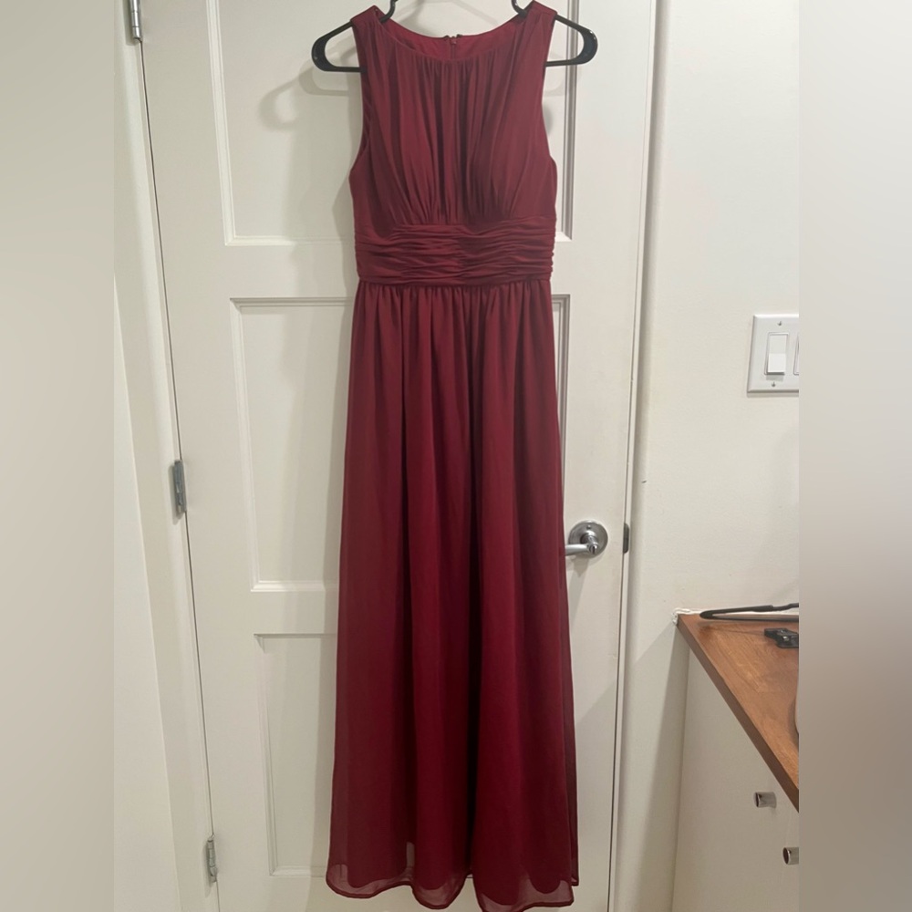 Burgundy bridesmaid/evening dress